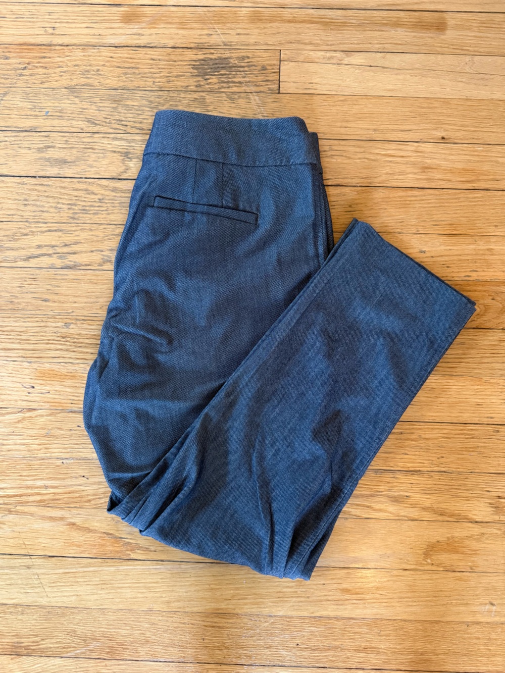 LOFT “Julie” Navy Straight-Leg Office Trousers